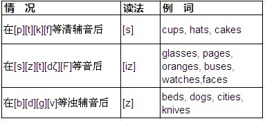 2011年中考英语复习一:名词考点讲解和训练-北